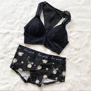 Aerie | NWT Racerback Lace Bralette and Boyshort Undie